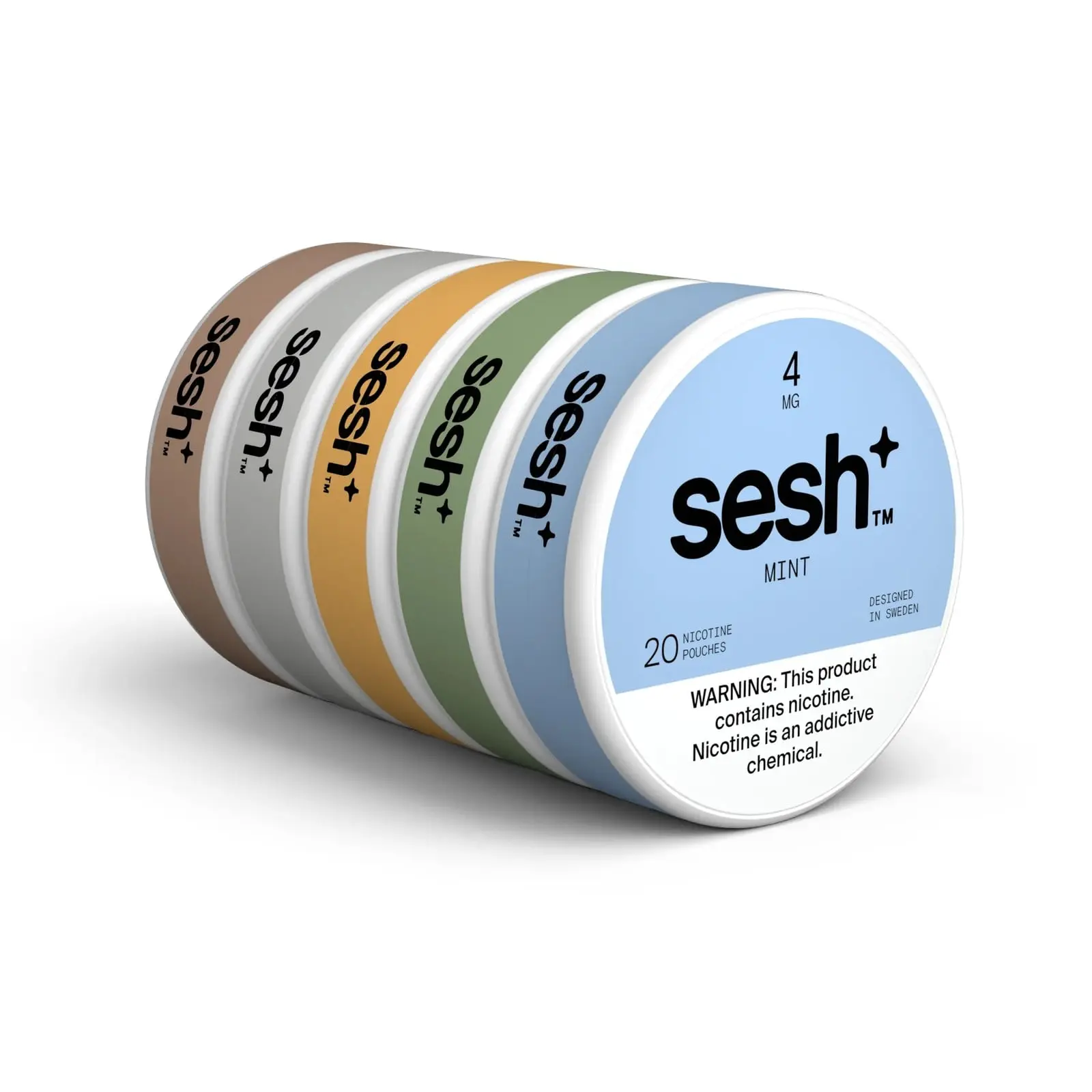 A stack of Sesh pouches